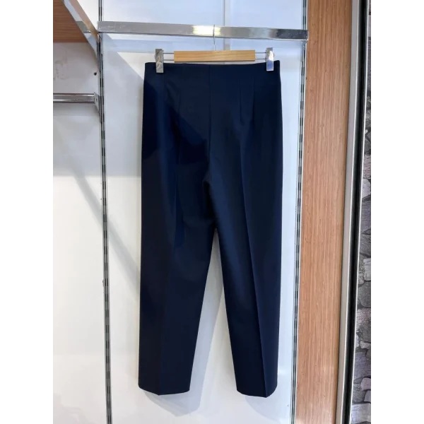 Poly Viscose Yüksek Bel Pervazli Pantolon