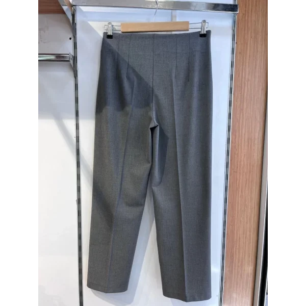 Poly Viscose Yüksek Bel Pervazli Pantolon