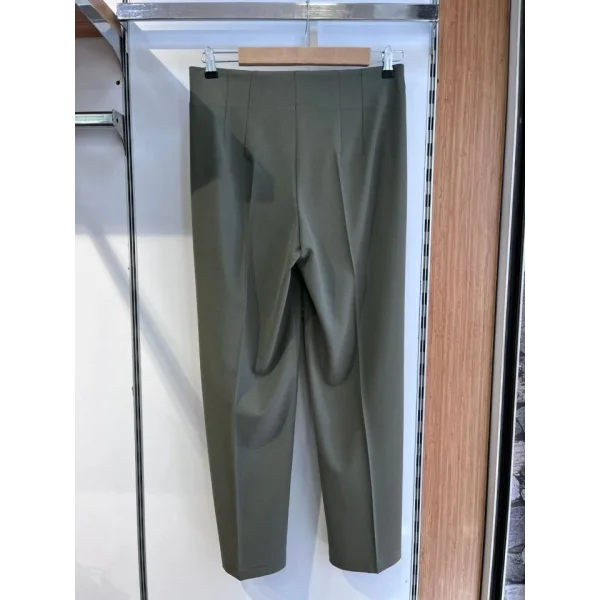 Poly Viscose Yüksek Bel Pervazli Pantolon