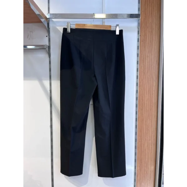 Poly Viscose Yüksek Bel Pervazli Pantolon