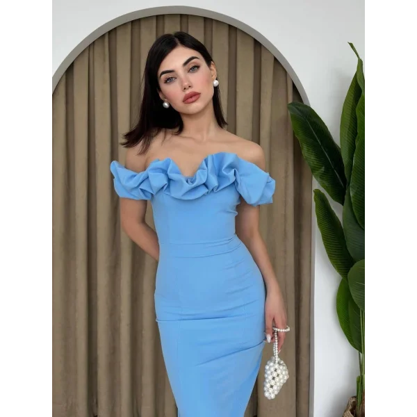 Popi adonna Yaka Kalem Elbise