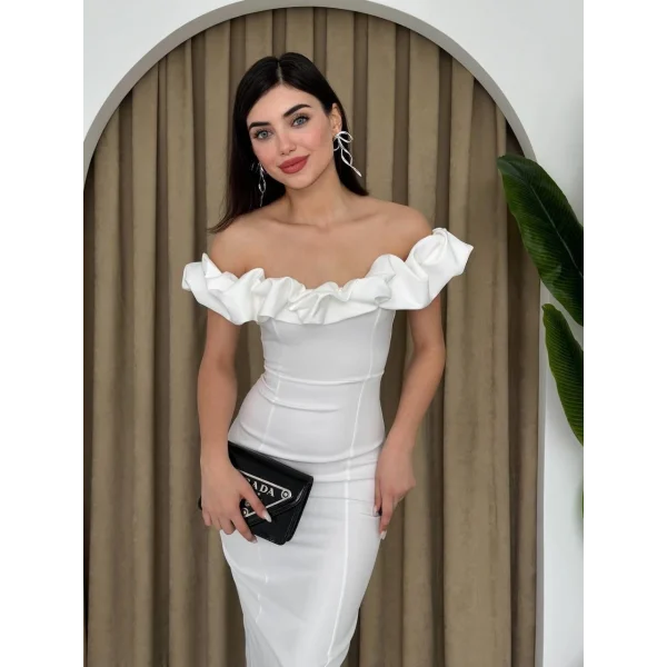 Popi adonna Yaka Kalem Elbise