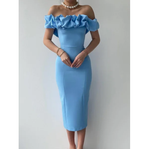 Popi adonna Yaka Kalem Elbise