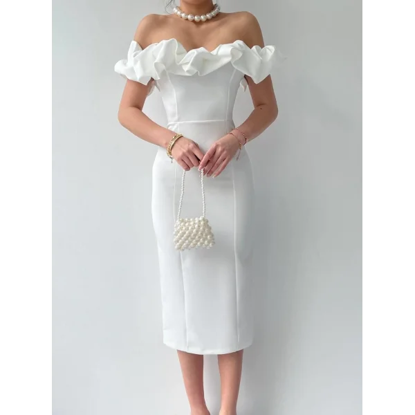 Popi adonna Yaka Kalem Elbise