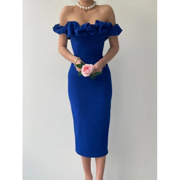 Popi adonna Yaka Kalem Elbise