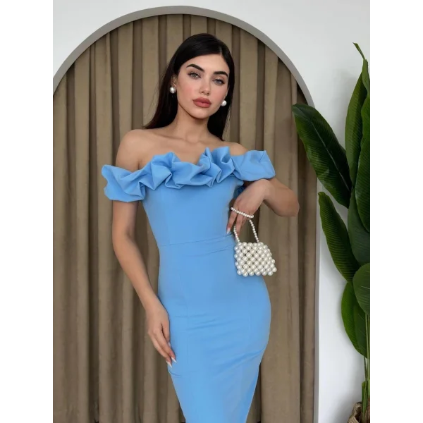 Popi adonna Yaka Kalem Elbise