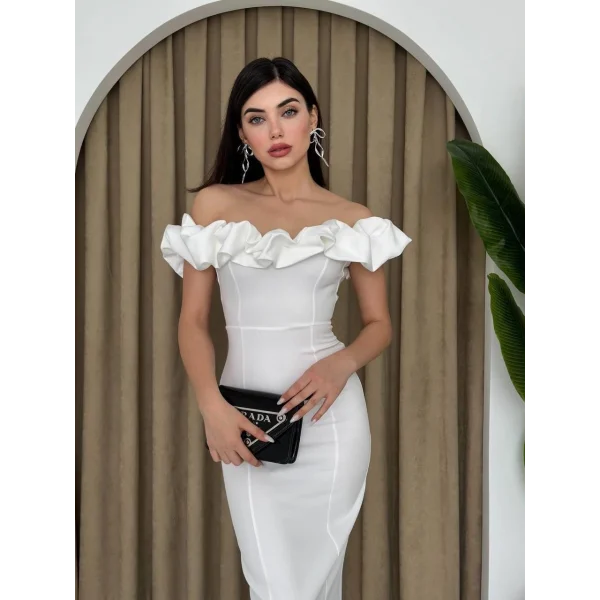 Popi adonna Yaka Kalem Elbise