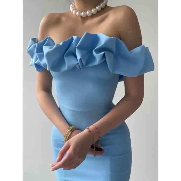 Popi adonna Yaka Kalem Elbise