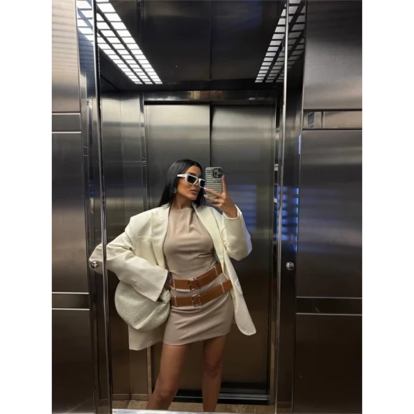 POYVİCON ÇİFT KEER DETAYI EBİE  Bej