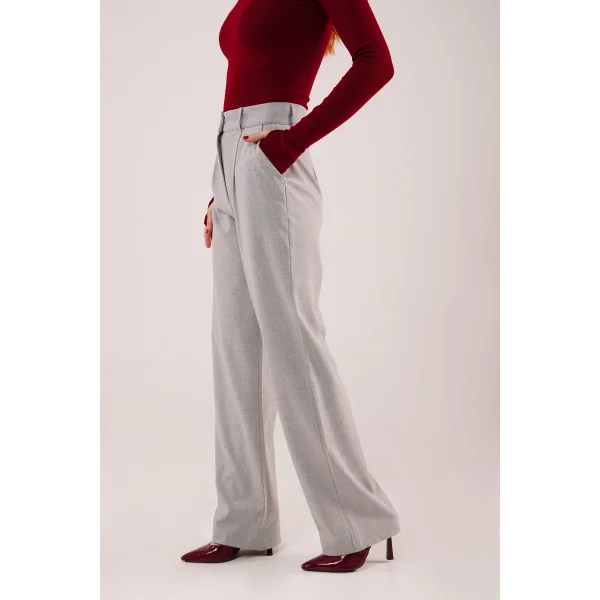 Premium odel Oturtmalı Gri Pantolon
