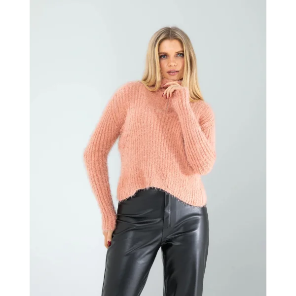 Pudra Fermuarlı Sakal Triko