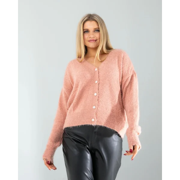 Pudra Sakal Triko Hırka