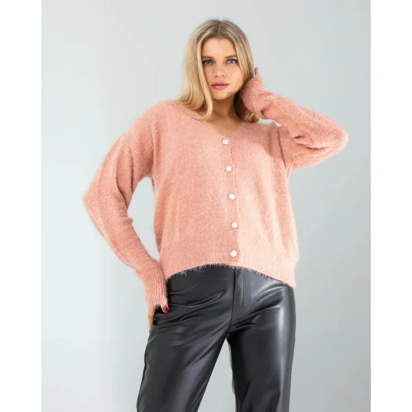 Pudra Sakal Triko Hırka