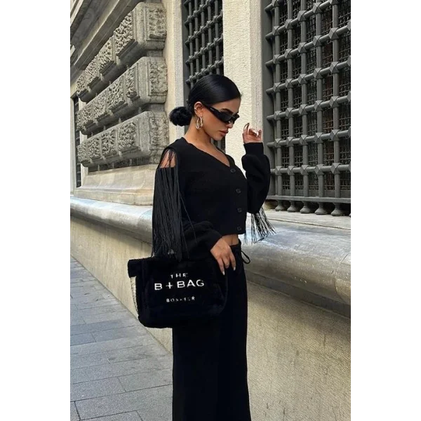 Püskül Detaylı Hırka Pantolon Triko Takım 9967