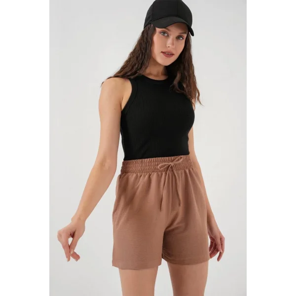 Rahat Kalıp Şort 5327  Camel