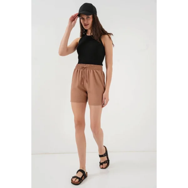 Rahat Kalıp Şort 5327  Camel