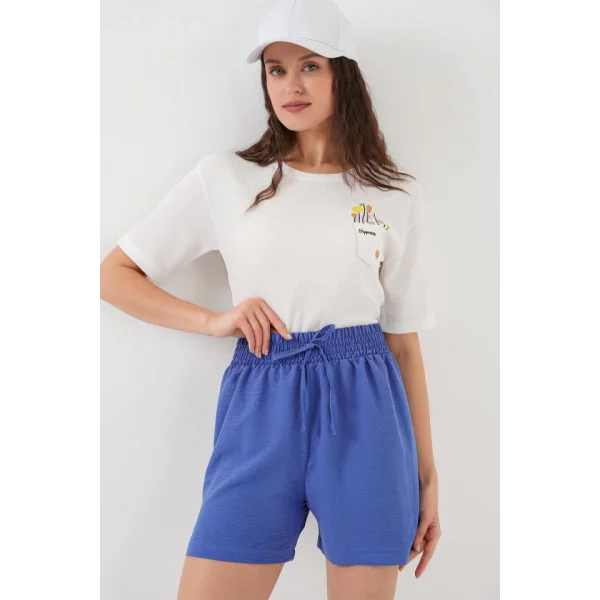 Rahat Kalıp Şort 5327  İndigo