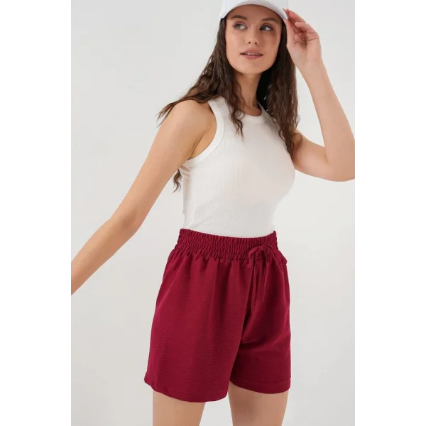 Rahat Kalıp Şort 5327  Kırmızı