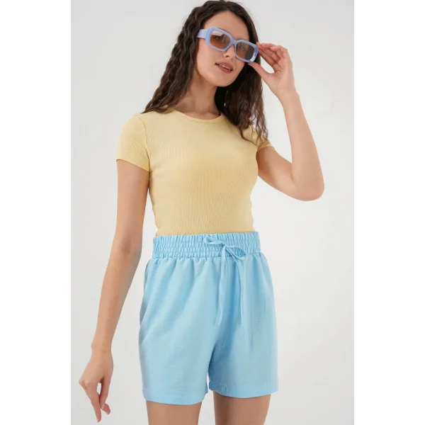 Rahat Kalıp Şort 5327  Mavi