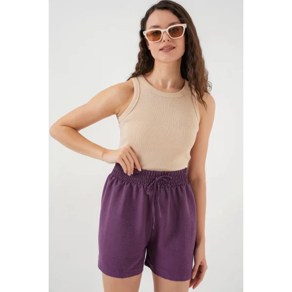 Rahat Kalıp Şort 5327  Mürdüm