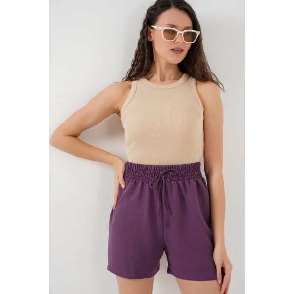 Rahat Kalıp Şort 5327  Mürdüm