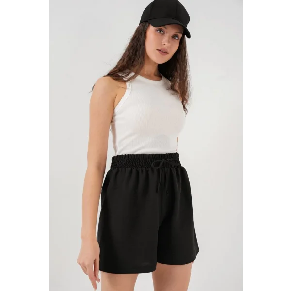 Rahat Kalıp Şort 5327  Siyah