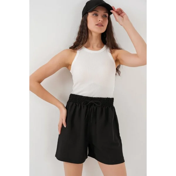 Rahat Kalıp Şort 5327  Siyah