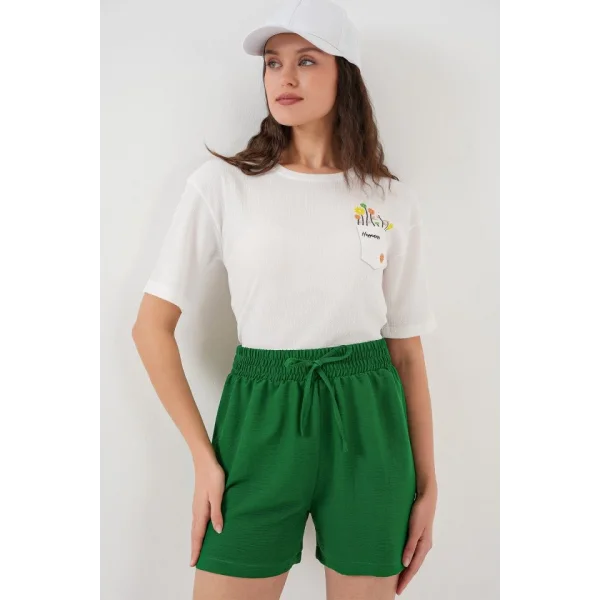 Rahat Kalıp Şort 5327  Yeşil