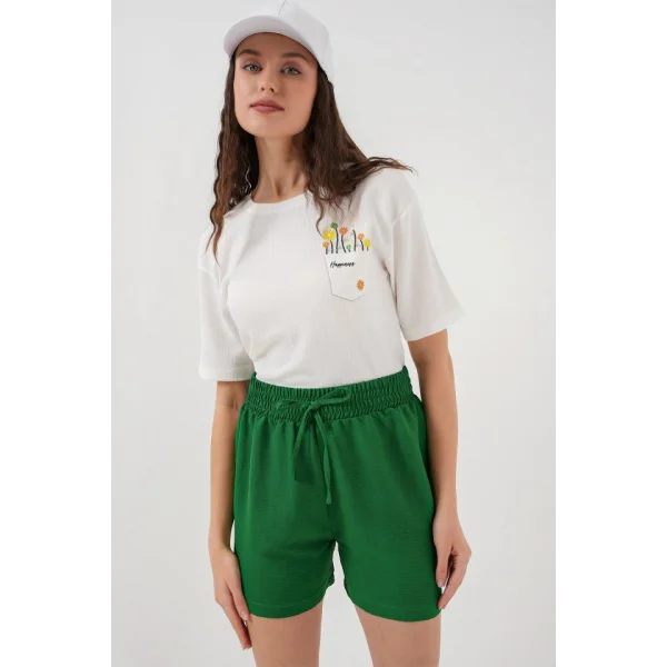 Rahat Kalıp Şort 5327  Yeşil