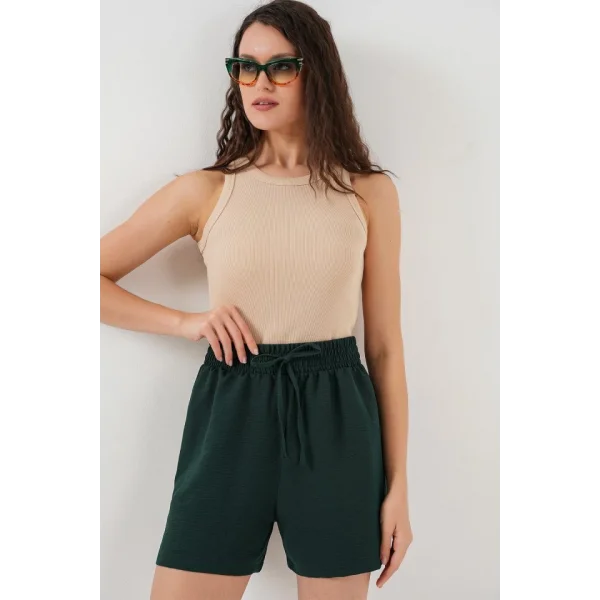 Rahat Kalıp Şort 5327  Zümrüt Yeşili