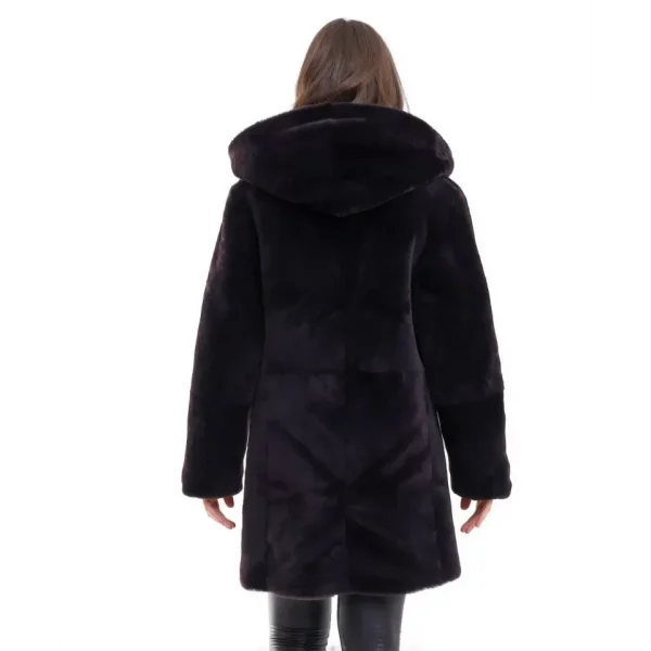 Reks Kapüşonlu Kaban  Siyah