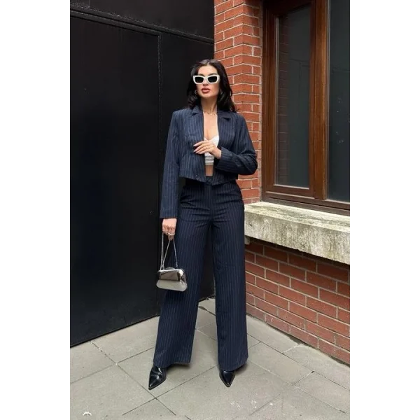 Renata Çizgili Pantolon Takım 9568-24