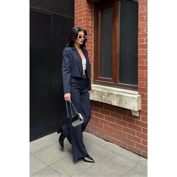 Renata Çizgili Pantolon Takım 9568-24