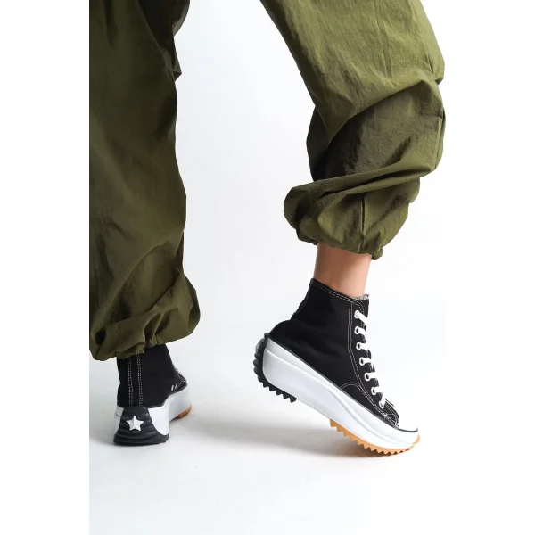 ROMA Bağcıklı Ortopedik Taban Kadın Sneaker Spor Ayakkabı  TBT - Siyah