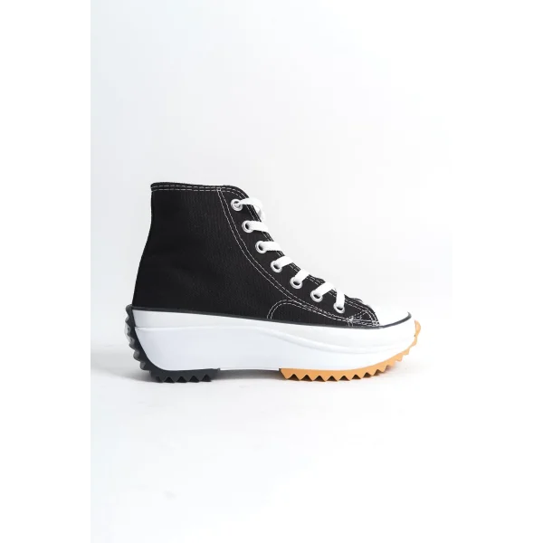 ROMA Bağcıklı Ortopedik Taban Kadın Sneaker Spor Ayakkabı  TBT - Siyah