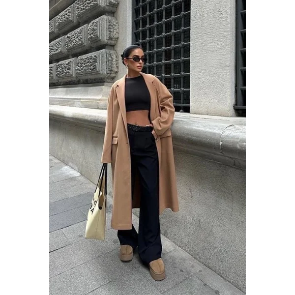 Rossie Uzun Kaşe Kaban 7061