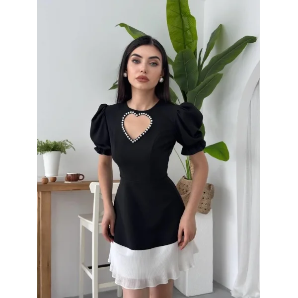 Safe Kalp Detaylı Elbise