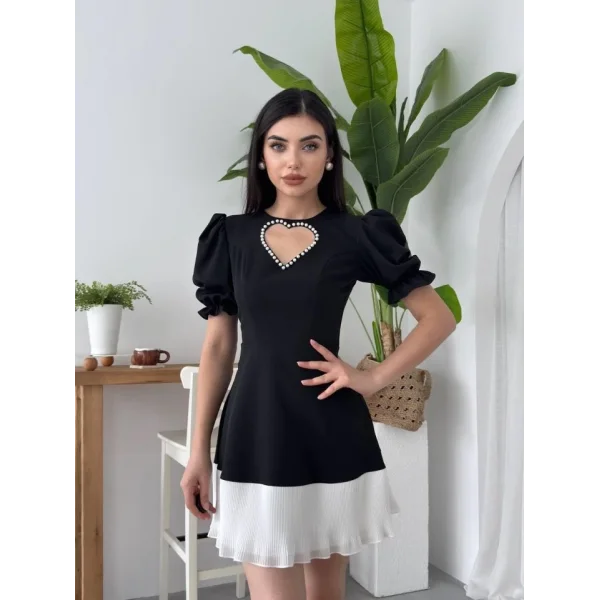 Safe Kalp Detaylı Elbise