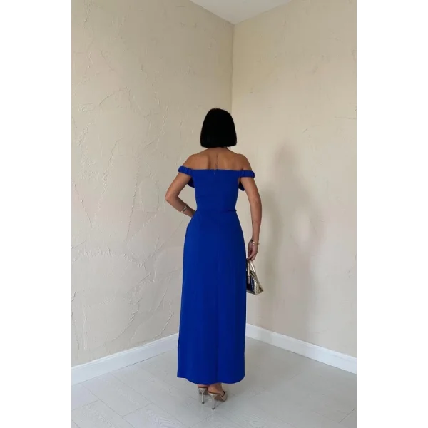 Saks Madonna Yaka Güllü Elbise