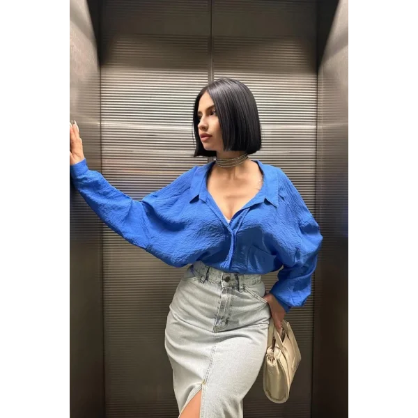 Saks Tek Cepli Bedensiz Cruz Gömlek