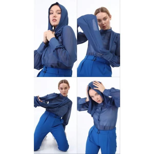 Şal Haki̇m Yaka Gömlek