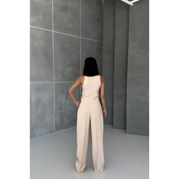 Şal Yaka Düğmeli̇ Yelek