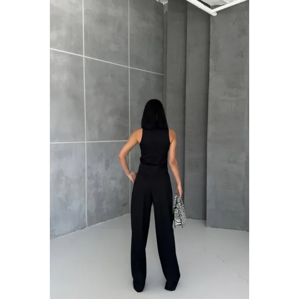 Şal Yaka Düğmeli̇ Yelek