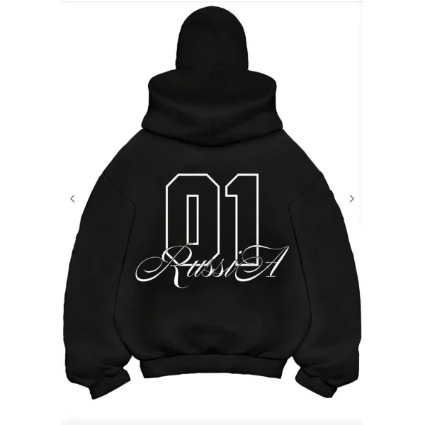 Samuray Ninja Çift Kapşonlu ZIP Fermuarlı Kanguru Çepli Tam Fermuarlı Hoodie ön ve Arka Baskılı Maske Detaylı Swetshirt - Siyah