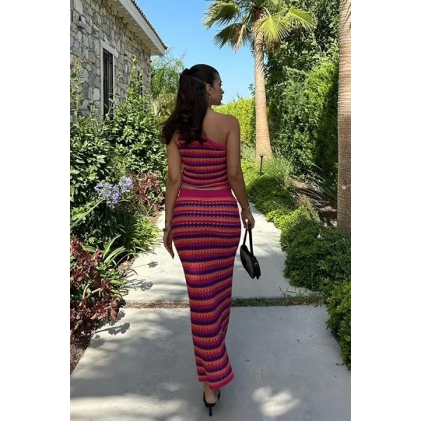 Sandy Renk Geçişli Crop Takım 9857