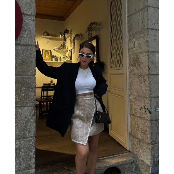 ŞANE  KAPAKI ÇOBAN DİKİŞ DETAYI KIA ETEK  Bej