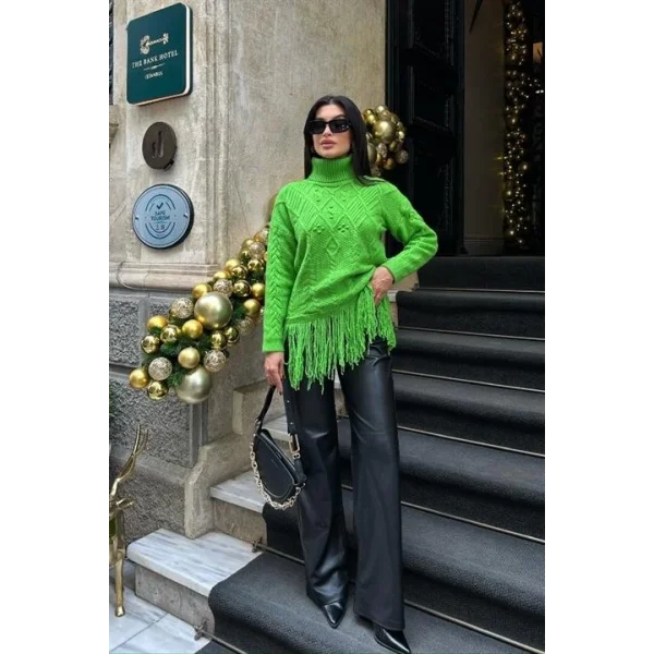 Santoria Püsküllü Örgü Kazak 1240-15