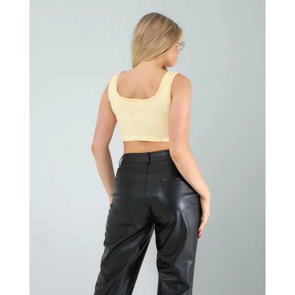 Sarı Çizgili Basic Crop