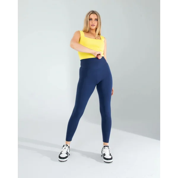 Sarı Kare Yaka Kalın Askı Triko Crop Bluz