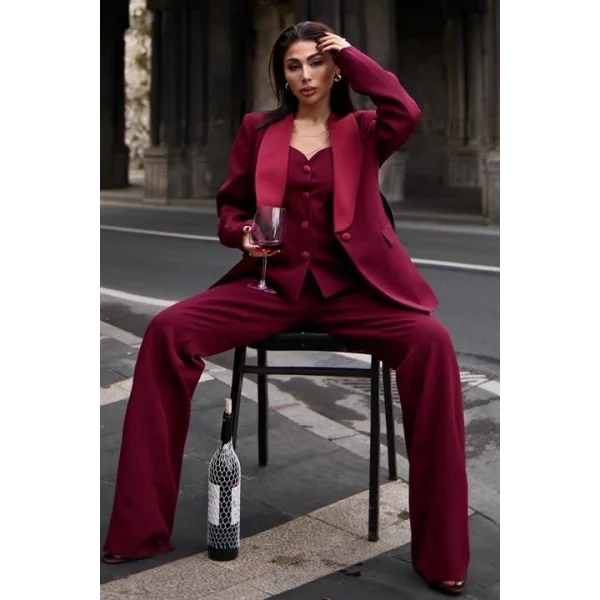 Saten Detaylı Büstiyer Pantolon Takım 10024